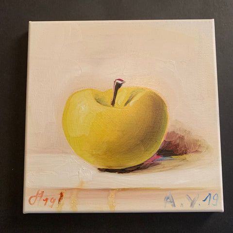 Gemälde Apfel gelb von Andreas Schiller