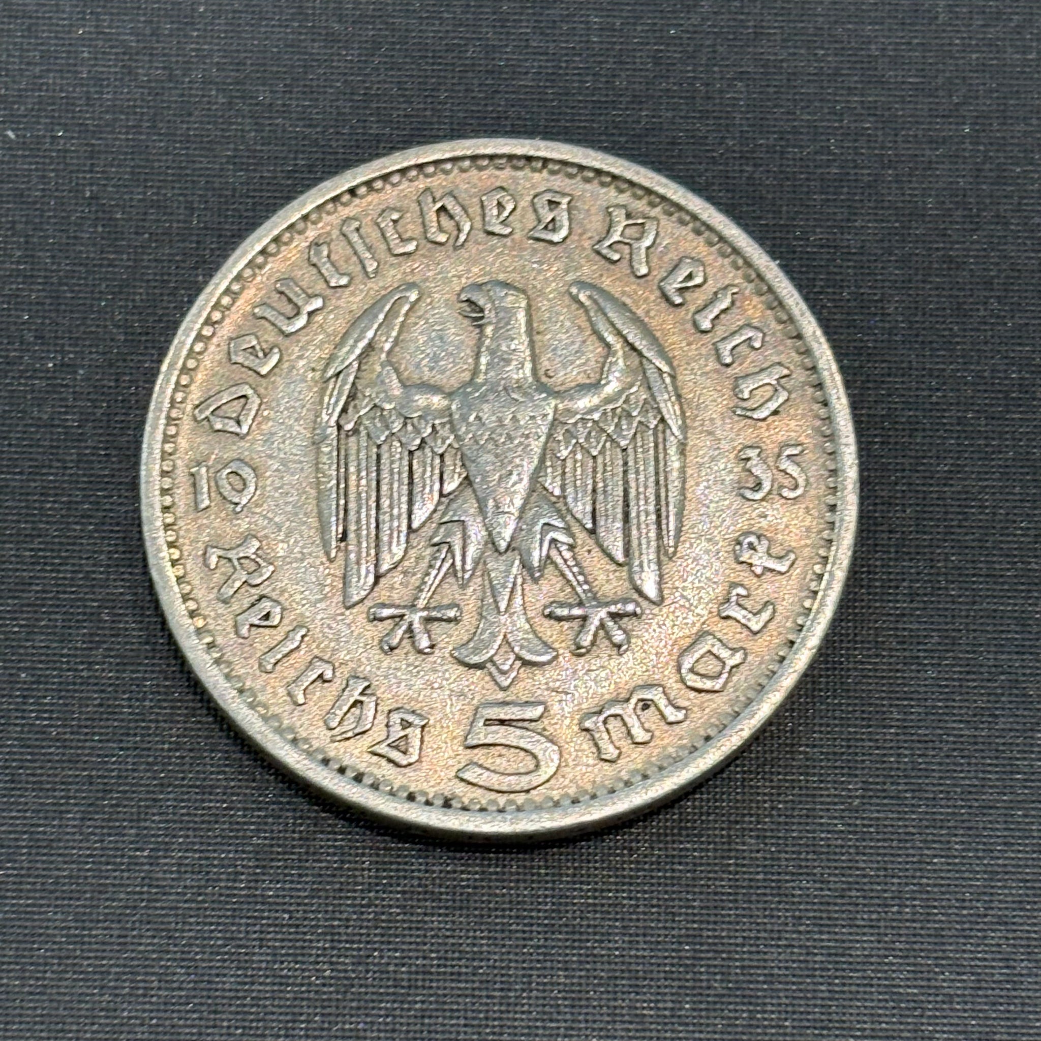 Münze 5 Reichsmark 1935 F Paul von Hindenburg