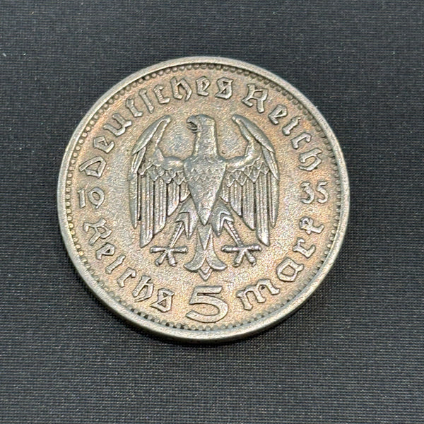 Münze 5 Reichsmark 1935 F Paul von Hindenburg