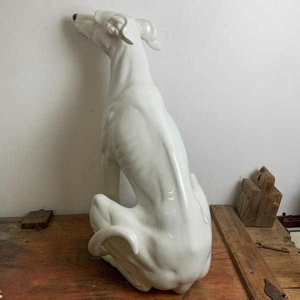 Vintage Hunde Skulptur Whippet Windhund