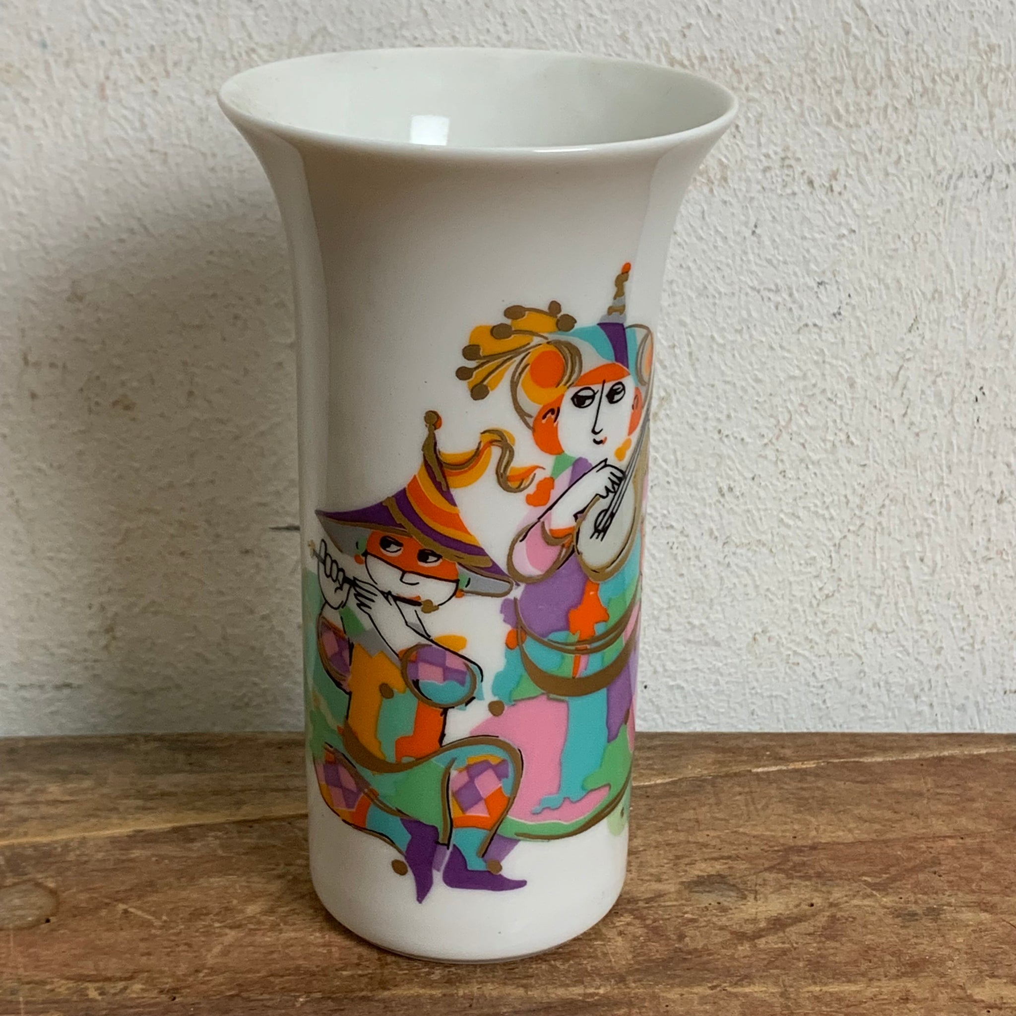 Vintage Rosenthal Studio Linie Vase mit Musikern von Björn Wiinblad