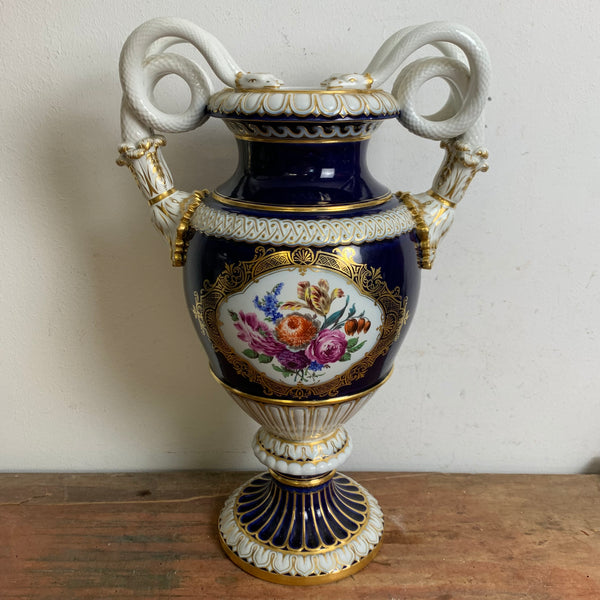 Schlangenhenkel Vase von Ernst August Leuteritz für Meissen