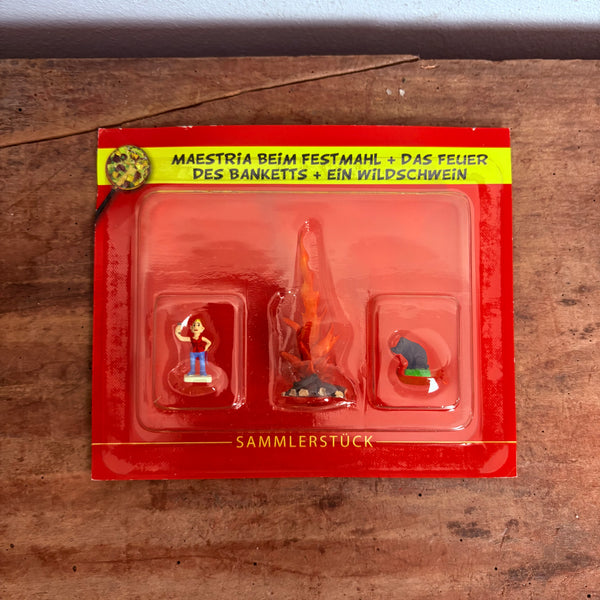 Asterix Das gallische Dorf Figur  Nr. 24 MAESTRiA BEiM FESTMAHL + DAS FELIER DES BANKETTS + EiN WiLDSCHWEiN von Hachette