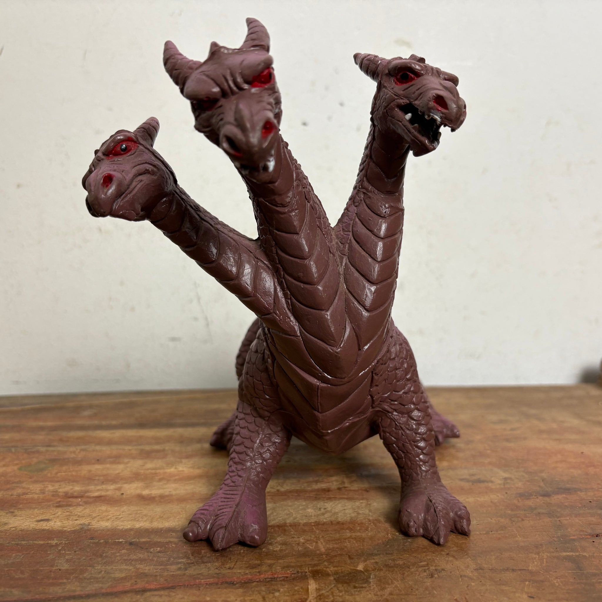 Vintage Aktionfigur Godzilla Style Dreiköpfiger Drache von Chitech