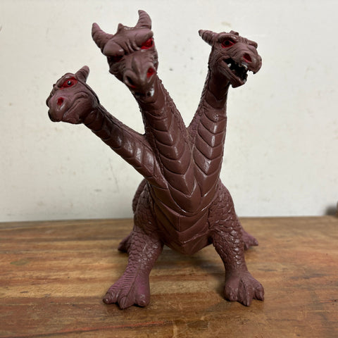 Vintage Aktionfigur Godzilla Style Dreiköpfiger Drache von Chitech