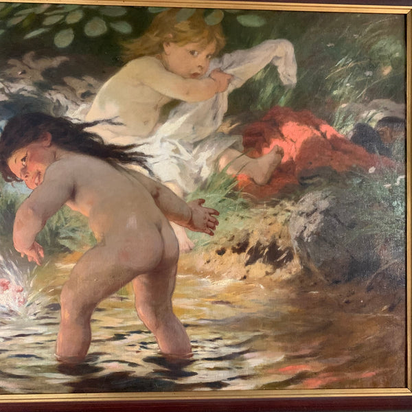 Ölgemälde Das Vergnügen der Kinder von Wilhelm Simmler