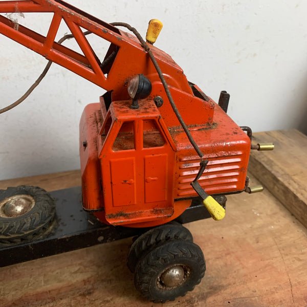 Vintage Blechspielzeug Seidel MS 120 Deutz Kran-LKW