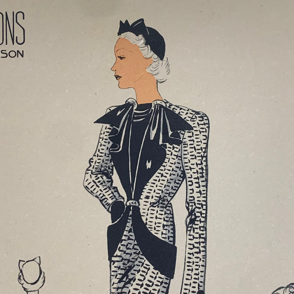 1930's French Art Deco Fashion Illustration Inspirations D'Avant Saison Blatt 15