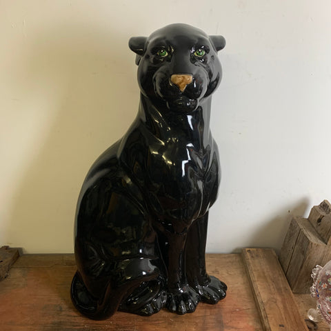 Vintage Skulptur Black Panther