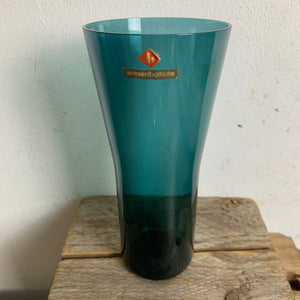 Vintage Design Glas Vase von Klaus Breit für Wiesenthalhütte tumalin blau