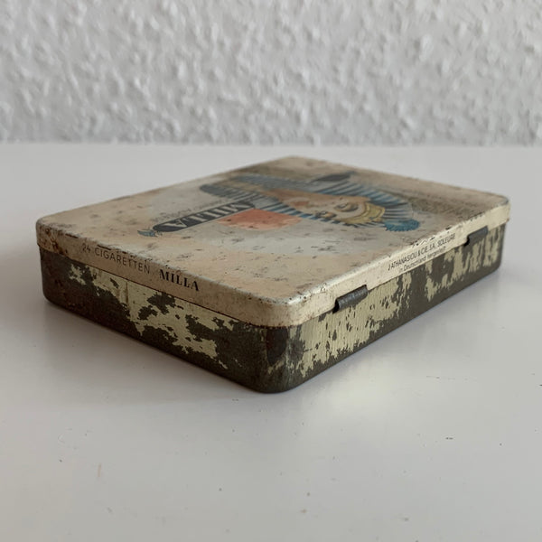 Vintage Zigaretten Blechdose Milla Orient Auslese Cigaretten