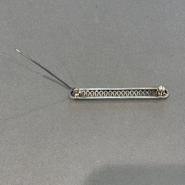 Art Deco Silber Stab Brosche