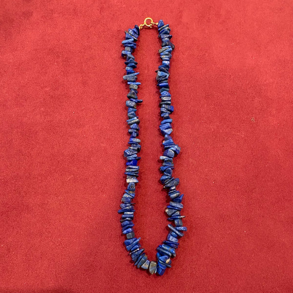 Vintage Lapislazuli Collier mit Goldverschuss