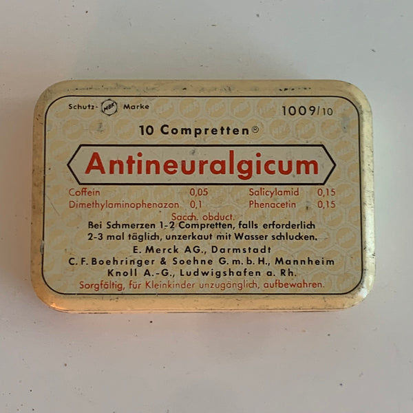 Vintage Blechdose Antineuralgicum Compretten