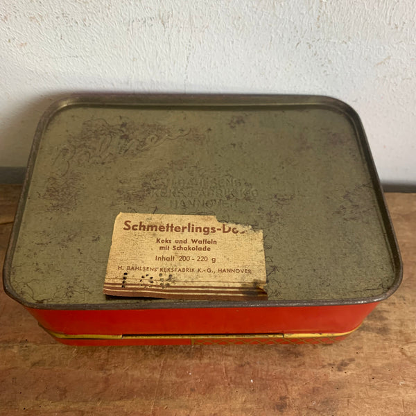 Vintage Blechdose Schmetterlings-Dose von Eva Grossberg für Bahlsen