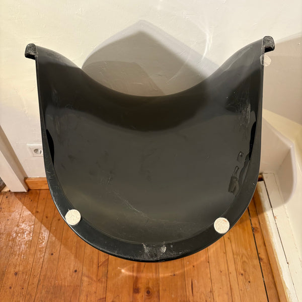 Vintage Pantonstuhl Panton Chair von Verner Panton für Fehlbaum Herman Miller in schwarz