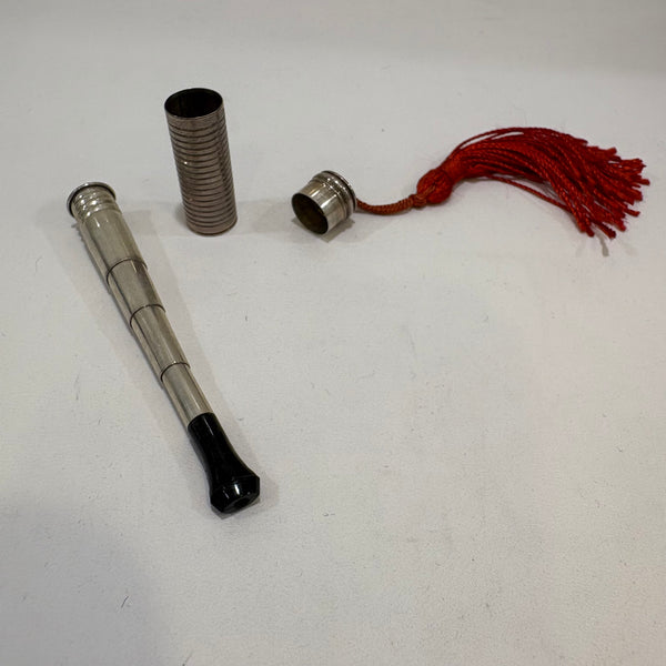 Art Deco Teleskop Zigarettenspitze in Dose mit Quaste