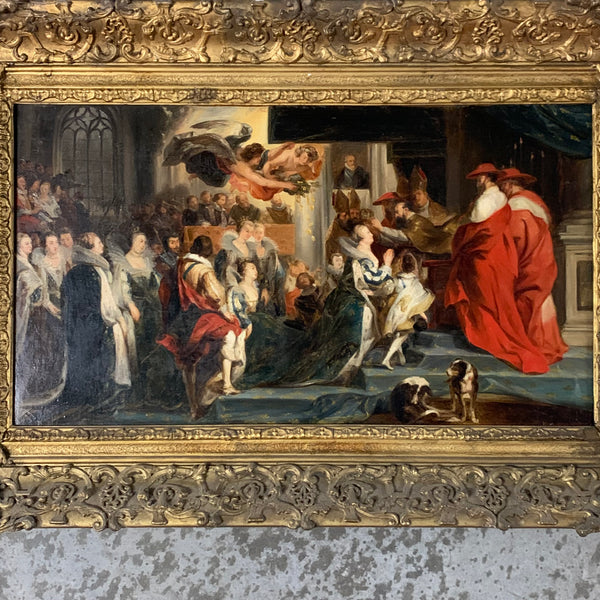 Ölgemälde Kopie Krönung von Marie de Medici in St. Denis nach Peter Paul Rubens