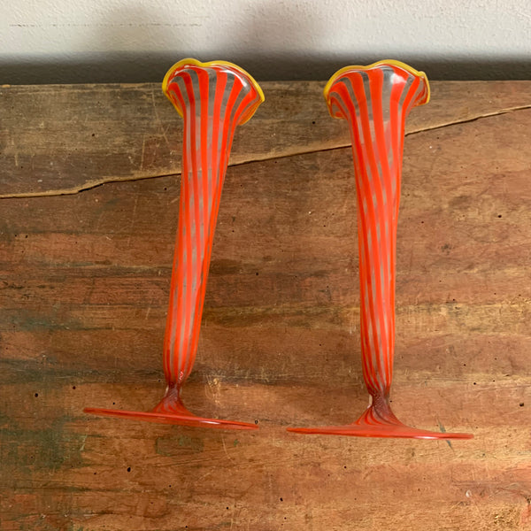 Ein paar Art Deco Vasen von Bimini Werkstätten Lauscha