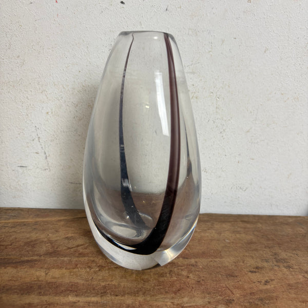 Vintage Design Glas Konturvase von Vicke Lindstrand für Kosta Boda