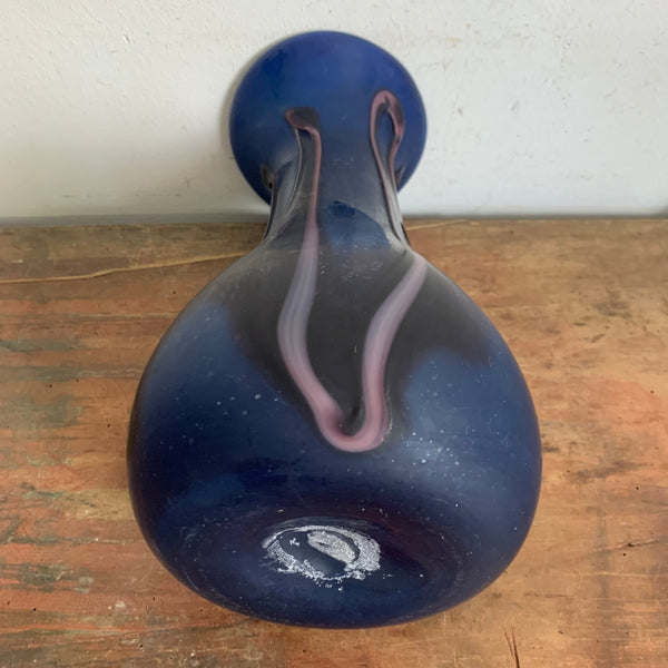 Vintage mehrfarbige Matt Glas Vase