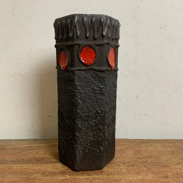 Vintage Fat Lava Keramik Vase von Roth 51/3