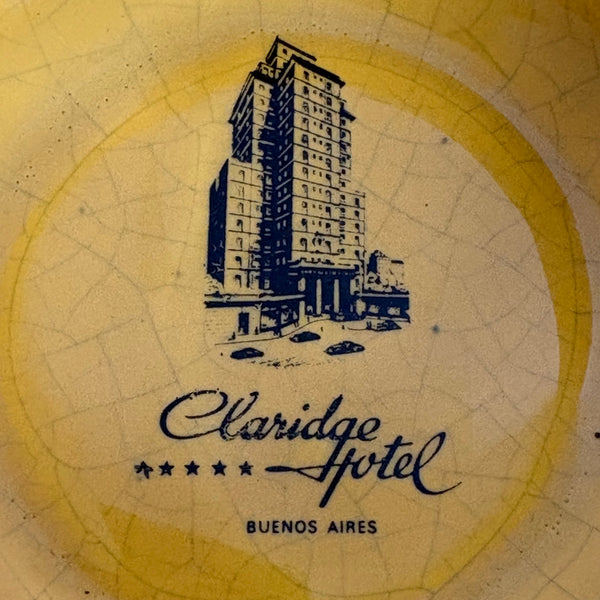Vintage Keramik Aschenbecher Claridge Hotel