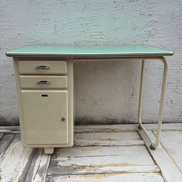 Vintage Metall Arzt Schreibtisch