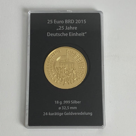 Münze 25 Euro Silber vergoldet Wir sind ein Volk - 25 Jahre Deutsche Einheit Deutschland 2015