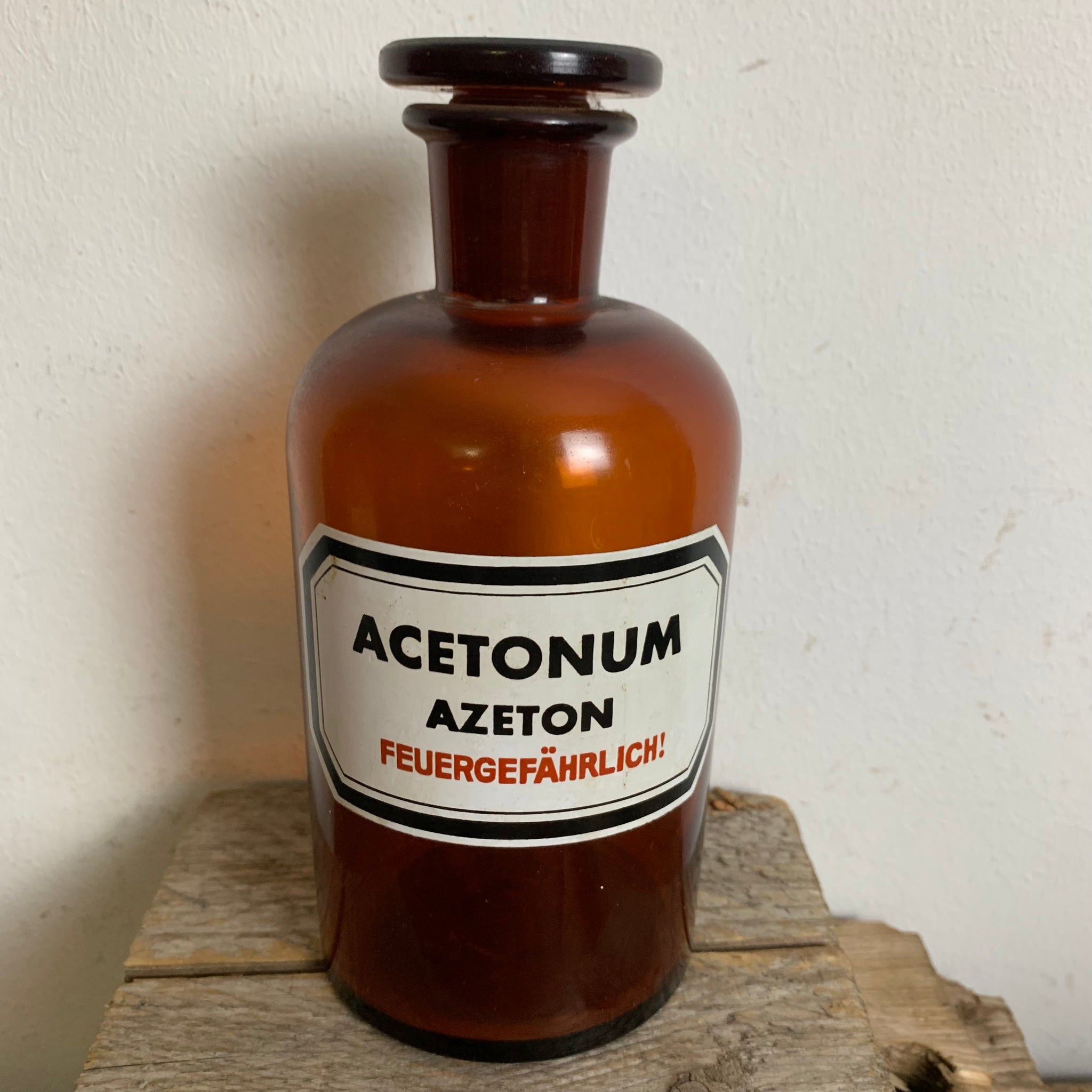 Historische Apothekerflasche Azeton