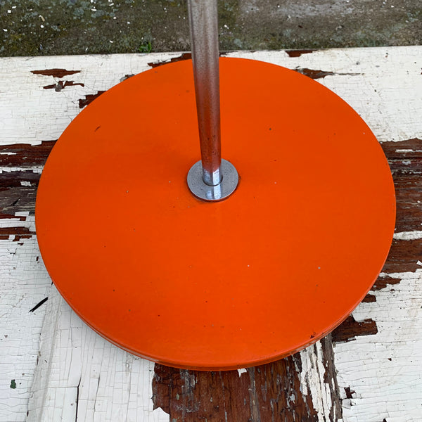 Vintage Stehlampe Chrom orange