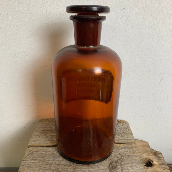 Historische Apothekerflasche Azeton