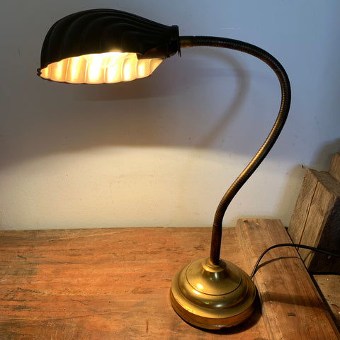Art Deco Muschel Schreibtischlampe