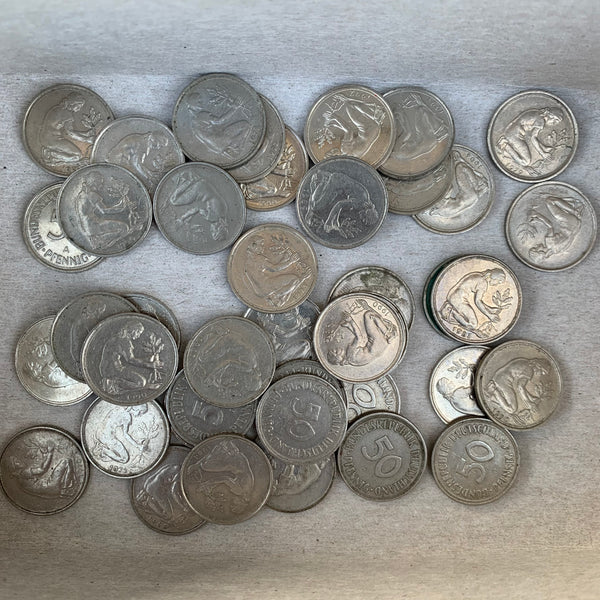50 Pfennig Münzen 41 Stück