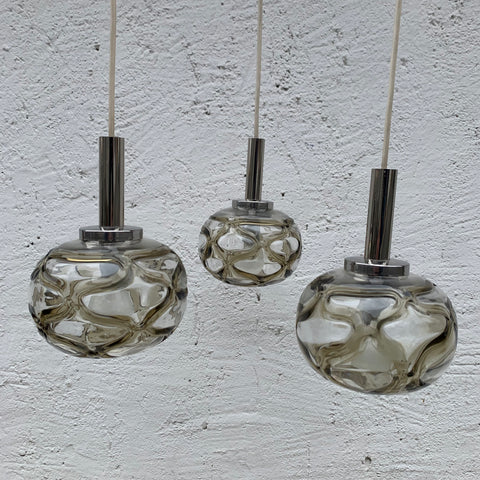 Vintage Kugel Deckenlampe aus Murano Glas von Doria Leuchten