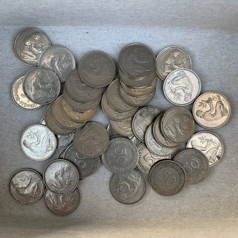 50 Pfennig Münzen 41 Stück
