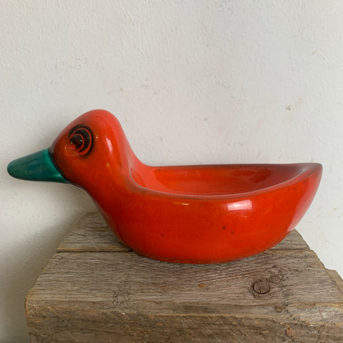 Vintage Keramik Ente Blumenschale
