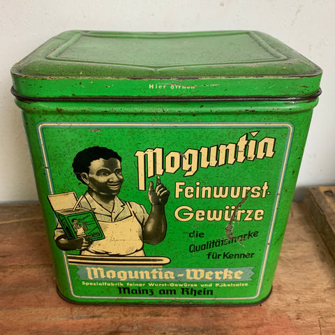 Vintage Blechdose Moguntia Feinwurst Gewürz