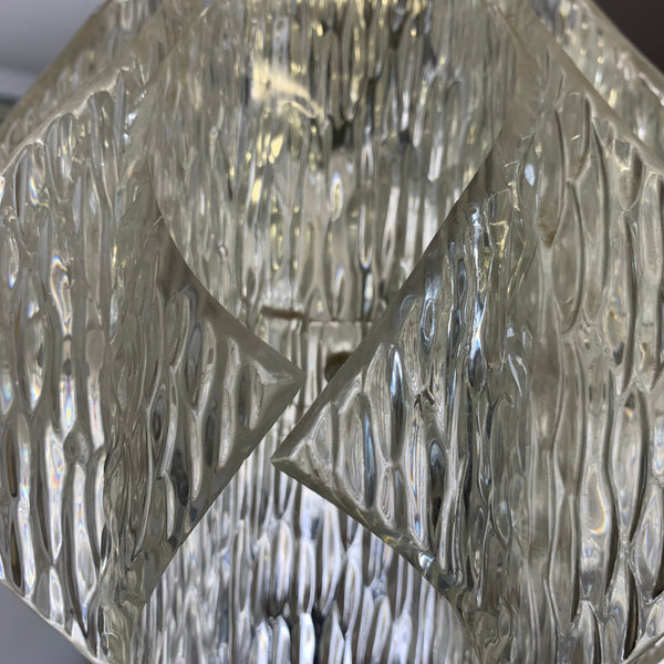 Vintage Acryl Lampe in Eisglas Optik von ME Marbach