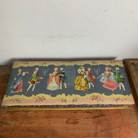Vintage Trumpf Pralinenschachtel Operette aus den 50er Jahren mit Stoffbezug