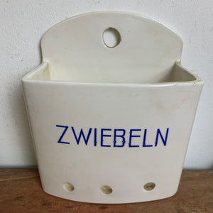 Vintage Wand Vorratsbehälter für Zwiebeln