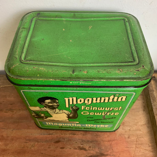 Vintage Blechdose Moguntia Feinwurst Gewürz