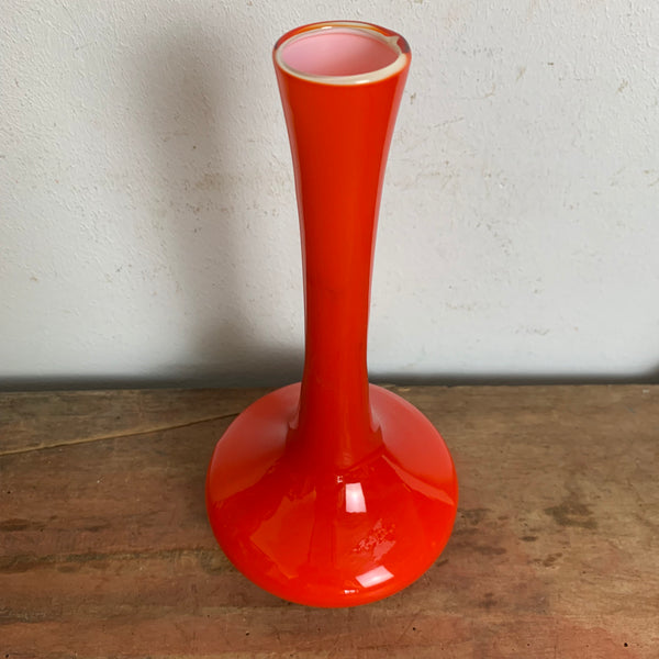 Vintage Opaline Florence Vase von Vetreria Barieri