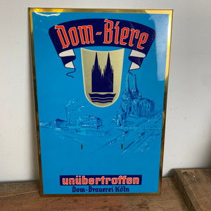 Vintage Schild Kalender Dom Biere Dom Brauerei Köln