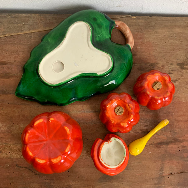 Vintage Keramik Menage in Tomaten Optik