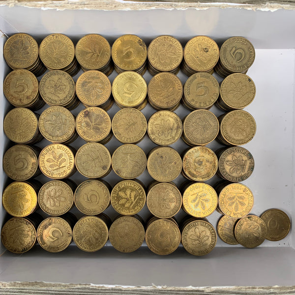 5 Pfennig Münzen 413 Stück
