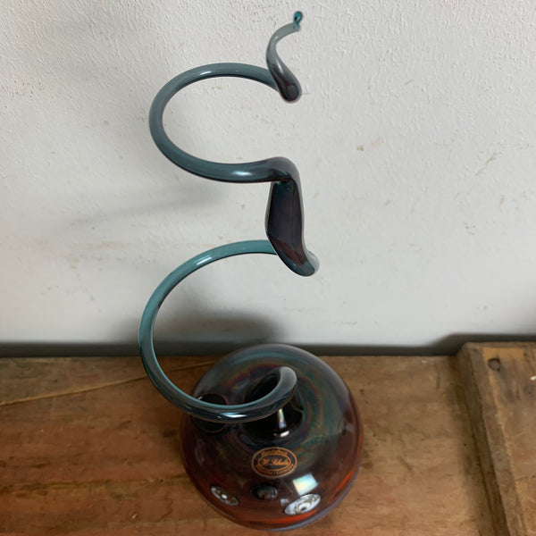 Dekorative Rosen Vase aus buntem Glas