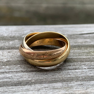 Gold trinity ring sale