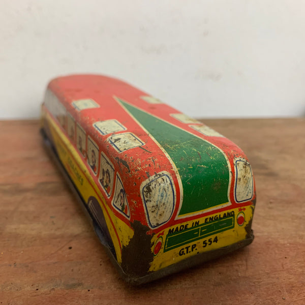 Vintage Blechspielzeug Bus von Glamorgan Tinplate Products