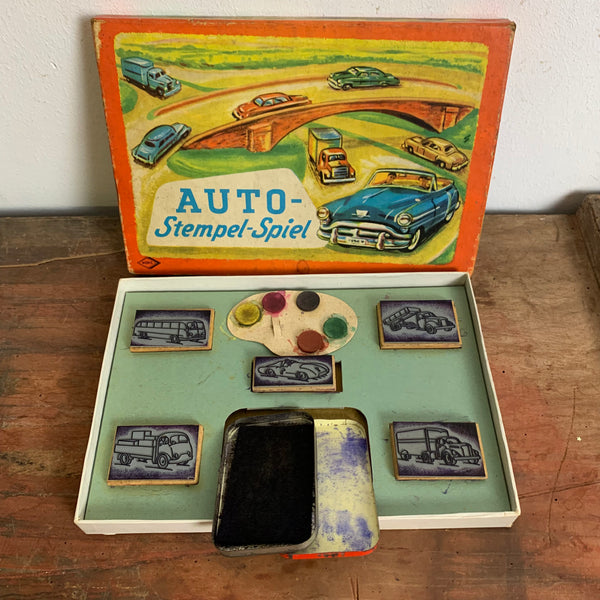 Vintage Auto Stempel Spiel von Noris